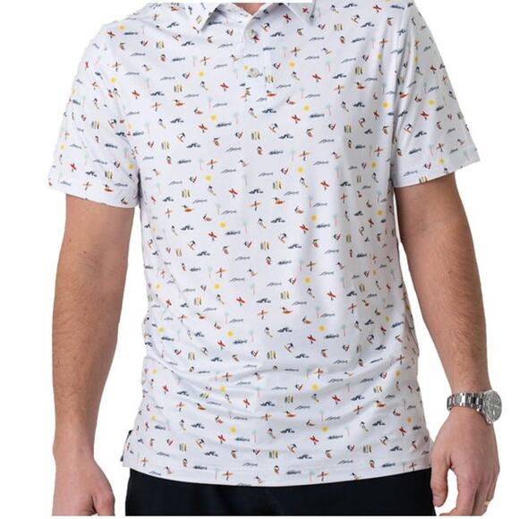 NWT Mens Burlebo Performance Polo Size Large - Picture 1 of 9